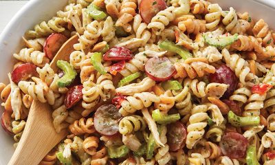 Chicken Pasta Salad with Grapes and Poppy Seed Dressing