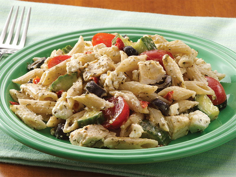 Mediterranean Chicken Pasta Salad