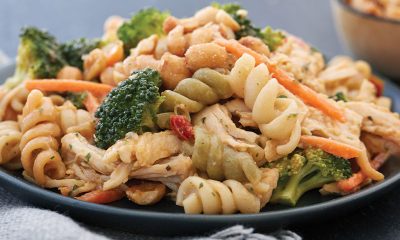 Shredded Thai Chicken Pasta Salad