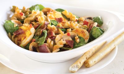 Spinach and Caesar Pasta Salad