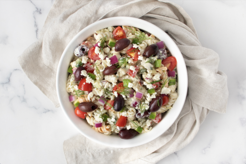 Greek Tzatziki Pasta Salad