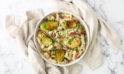 Warm Brussel Sprout 038 Bacon Pasta Salad